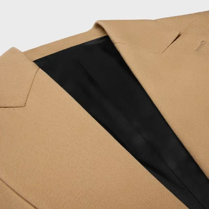 Colonne Jacket in Diagonal Wool Colonne Jacket in Diagonal Wool