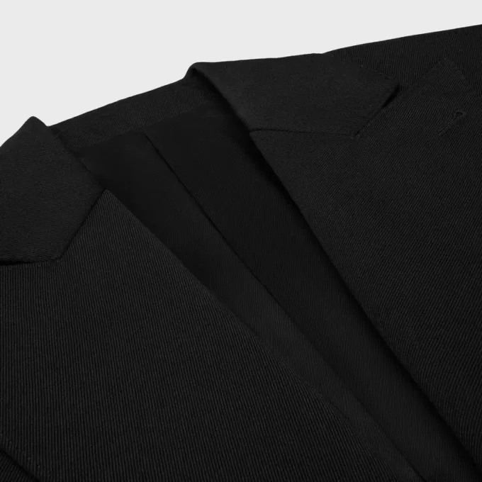 Colonne Jacket in Diagonal Wool Colonne Jacket in Diagonal Wool