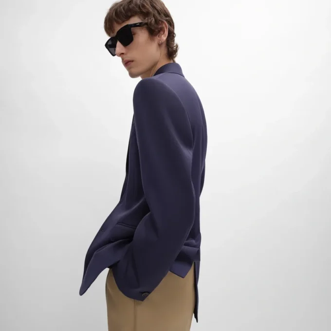 Colonne Jacket in Grain De Poudre Wool