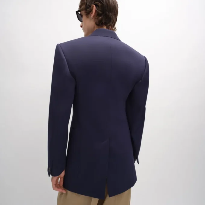 Colonne Jacket in Grain De Poudre Wool