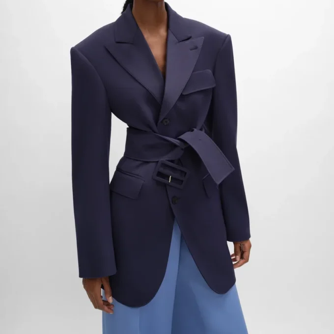 Colonne Jacket in Grain De Poudre Wool