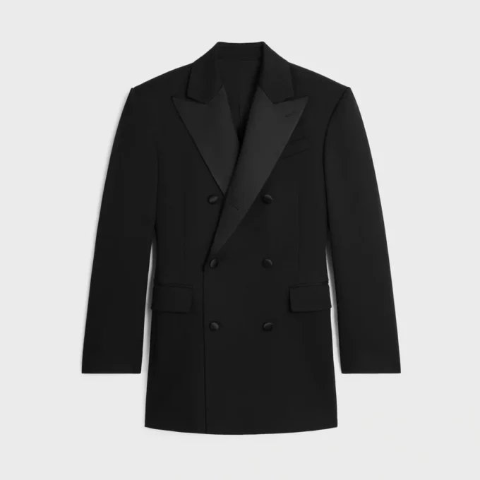 Colonne Tux Jacket in Wool and Mohair Gabardine Colonne Tux Jacket in Wool and Mohair Gabardine
