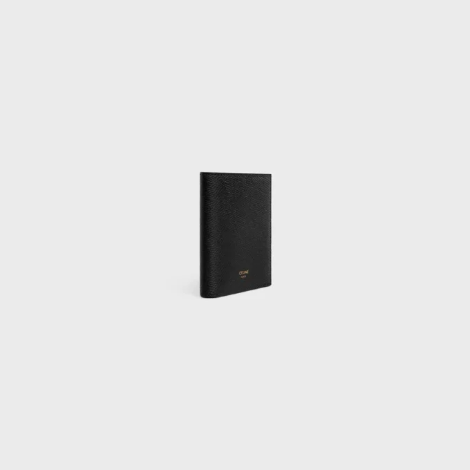 Compact Wallet Triomphe Charms in Grained Calfskin