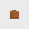 Compact Wallet Triomphe Stamp in Supple Grained Calfskin