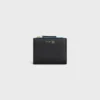 Compact Wallet Triomphe Stamp in Supple Grained Calfskin