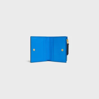 Compact Wallet Triomphe Stamp in Supple Grained Calfskin
