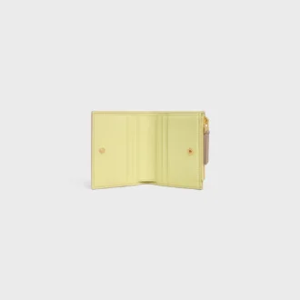 Compact Wallet Triomphe Stamp in Supple Grained Calfskin