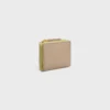 Compact Wallet Triomphe Stamp in Supple Grained Calfskin