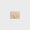 Compact Wallet with Coin Triomphe in Shiny Calfskin