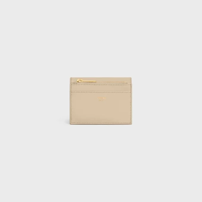 Compact Wallet with Coin Triomphe in Shiny Calfskin