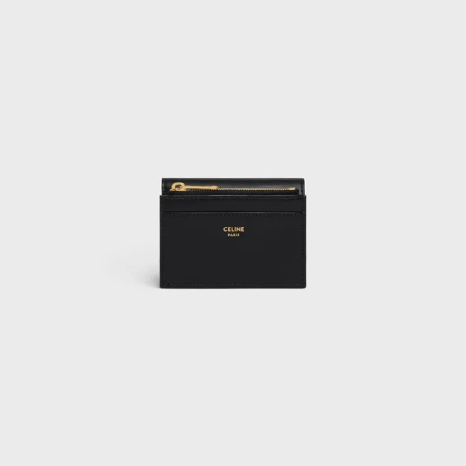 Compact Wallet with Coin Triomphe in Shiny Calfskin