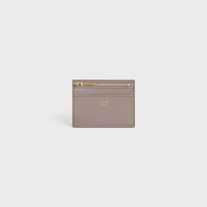 Compact Wallet with Coin Triomphe in Shiny Calfskin