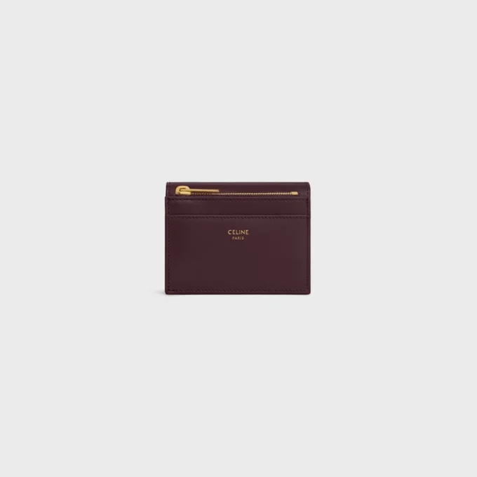 Compact Wallet with Coin Triomphe in Shiny Calfskin