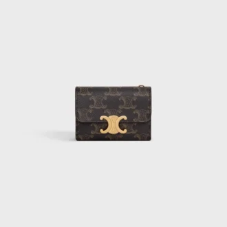 Compact Wallet with Coin Triomphe in Triomphe Canvas