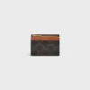 Compact Wallet with Coin Triomphe in Triomphe Canvas Compact Wallet with Coin Triomphe in Triomphe Canvas