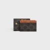 Compact Wallet with Coin Triomphe in Triomphe Canvas Compact Wallet with Coin Triomphe in Triomphe Canvas