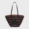 Couffin Celine Classic Panier in Striped Raffia and Calfskin Couffin Celine Classic Panier in Striped Raffia and Calfskin