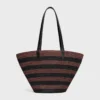 Couffin Celine Classic Panier in Striped Raffia and Calfskin Couffin Celine Classic Panier in Striped Raffia and Calfskin