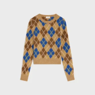 Crewneck Sweater in Argyle Wool