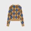 Crewneck Sweater in Argyle Wool Crewneck Sweater in Argyle Wool