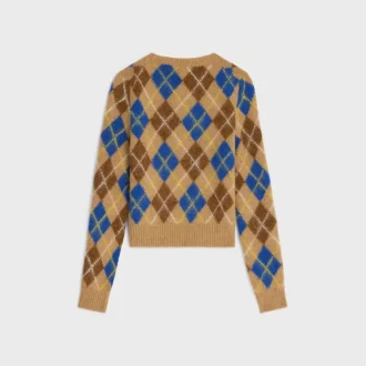 Crewneck Sweater in Argyle Wool