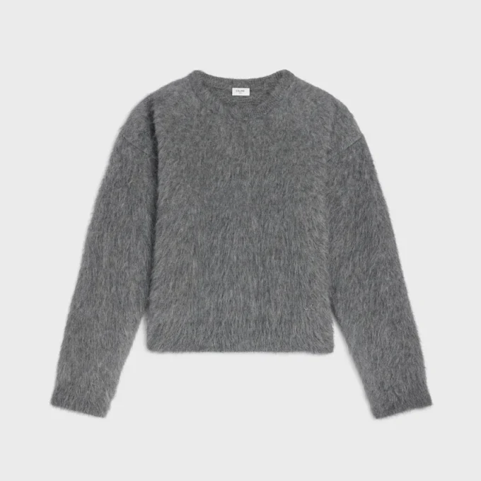 Crewneck Sweater in Brushed Mohair Crewneck Sweater in Brushed Mohair