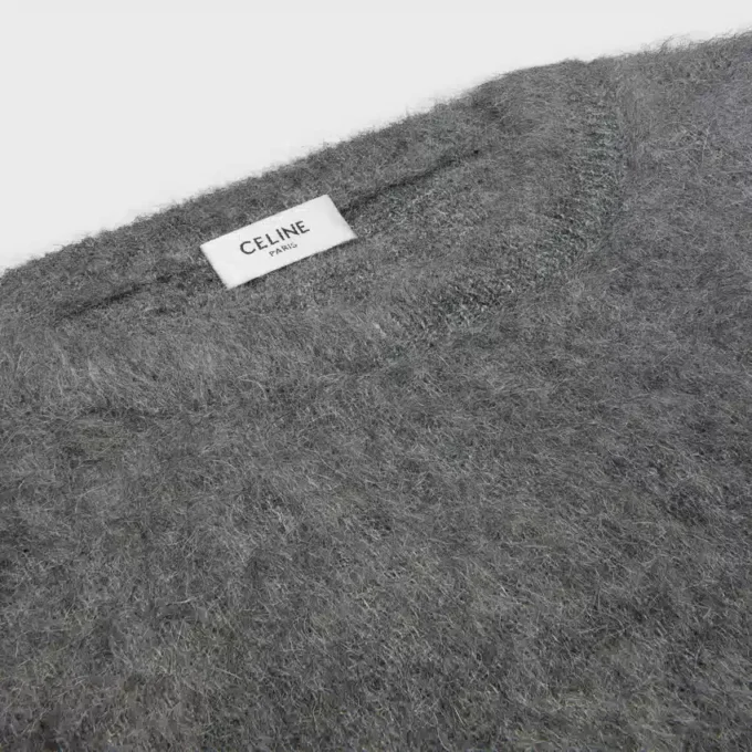 Crewneck Sweater in Brushed Mohair Crewneck Sweater in Brushed Mohair
