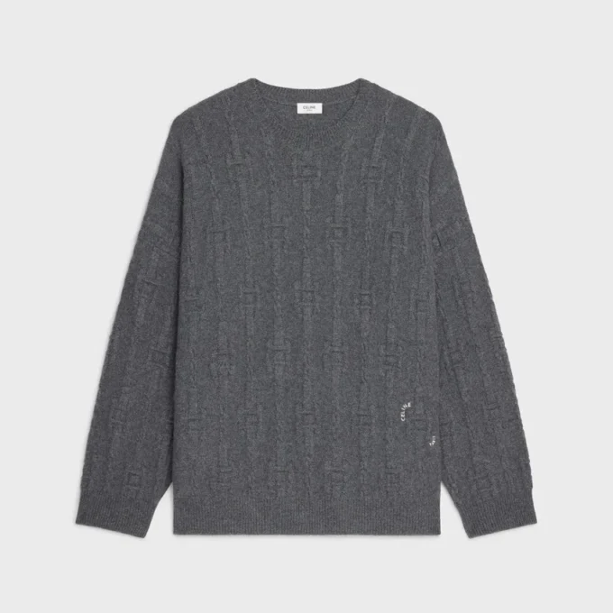 Crewneck Sweater in Chains Cashmere