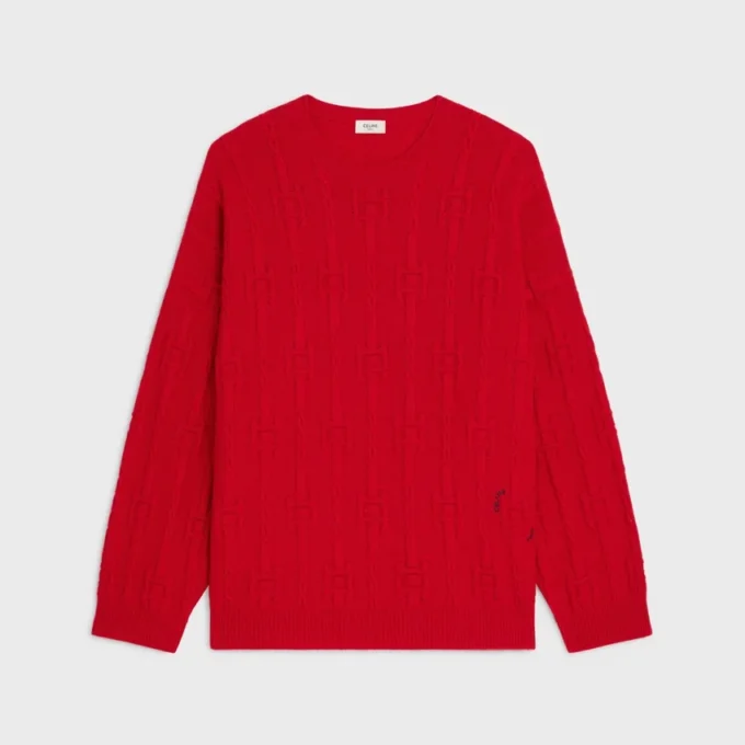 Crewneck Sweater in Chains Cashmere