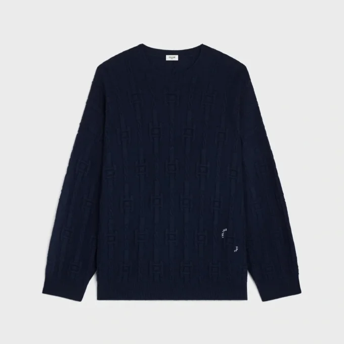 Crewneck Sweater in Chains Cashmere