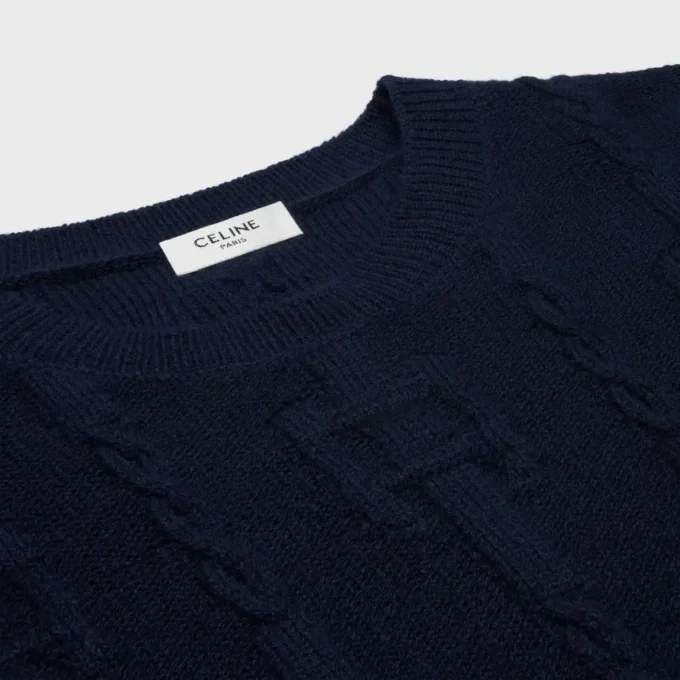 Crewneck Sweater in Chains Cashmere