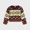Crewneck Sweater in Fair Isle Wool Crewneck Sweater in Fair Isle Wool