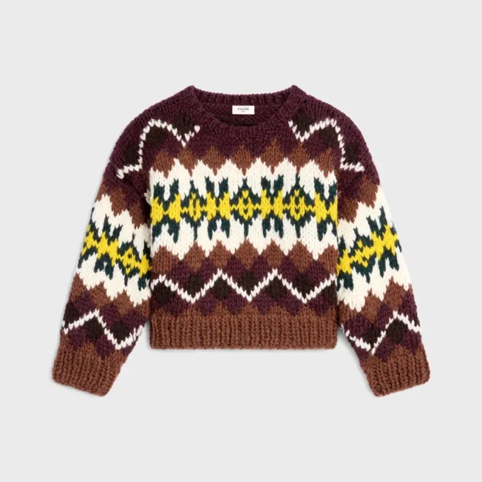 Crewneck Sweater in Fair Isle Wool Crewneck Sweater in Fair Isle Wool