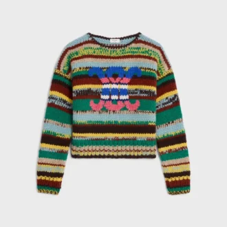 Crewneck Sweater in Mouline Alpaca and Wool
