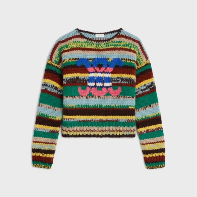 Crewneck Sweater in Mouline Alpaca and Wool Crewneck Sweater in Mouline Alpaca and Wool