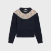 Crewneck Sweater in Triomphe Fair Isle Wool Crewneck Sweater in Triomphe Fair Isle Wool