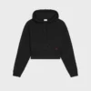 Cropped Hoodie in Cotton Fleece Cropped Hoodie in Cotton Fleece