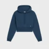 Cropped Hoodie in Cotton Fleece Cropped Hoodie in Cotton Fleece
