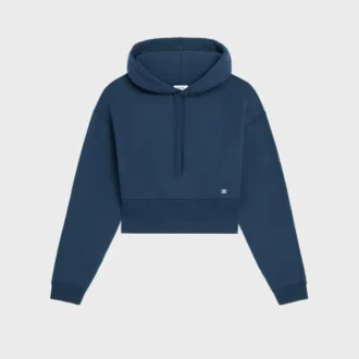 Cropped Hoodie in Cotton Fleece