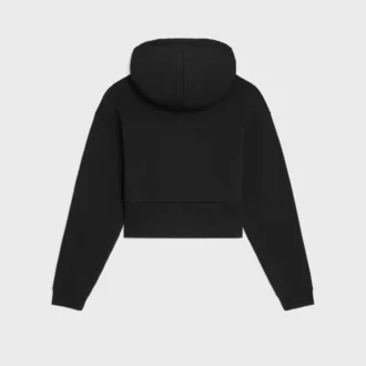 Cropped Hoodie in Cotton Fleece