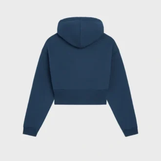Cropped Hoodie in Cotton Fleece