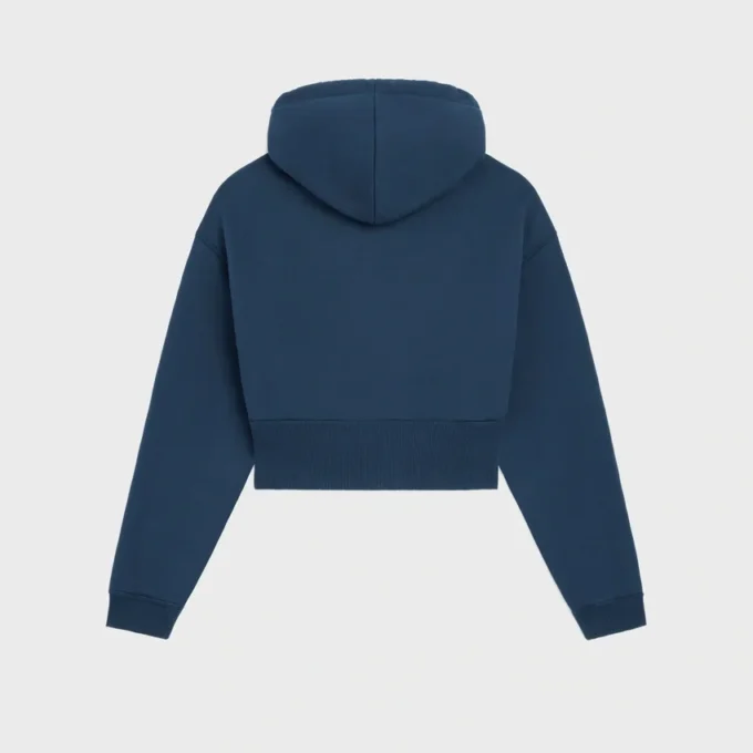 Cropped Hoodie in Cotton Fleece Cropped Hoodie in Cotton Fleece