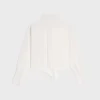Cropped Lavalliere Shirt in Silk Twill Cropped Lavalliere Shirt in Silk Twill