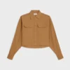 Cropped Shirt in Cotton and Linen Cloth Cropped Shirt in Cotton and Linen Cloth