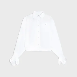 Cropped Shirt in Cotton Poplin
