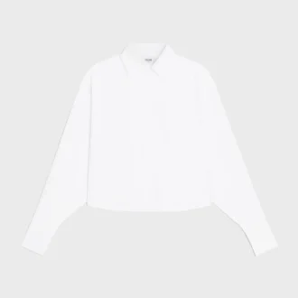 Cropped Shirt in Cotton Poplin