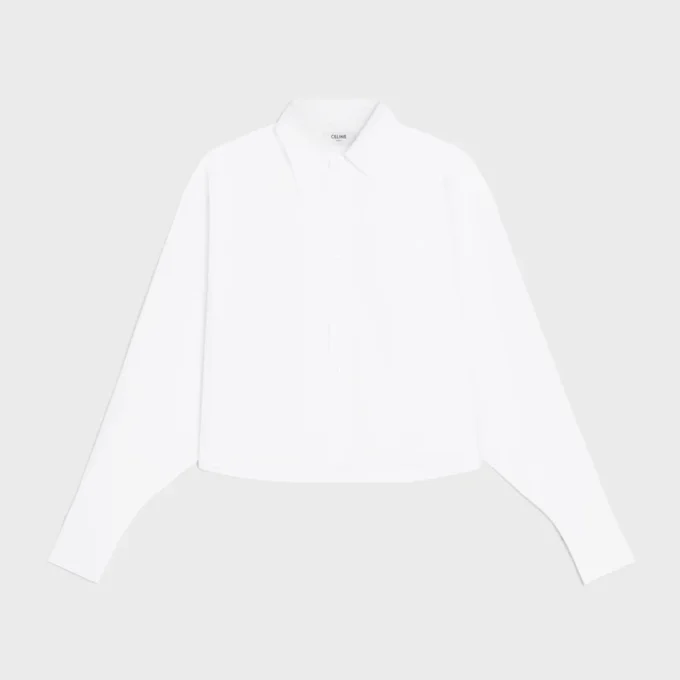 Cropped Shirt in Cotton Poplin Cropped Shirt in Cotton Poplin