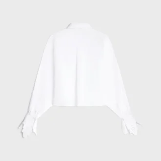 Cropped Shirt in Cotton Poplin