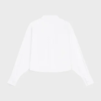 Cropped Shirt in Cotton Poplin