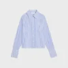 Cropped Shirt in Striped Cotton Poplin Cropped Shirt in Striped Cotton Poplin